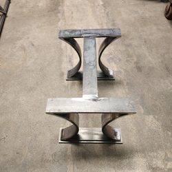 Custom Metal Table For Glass