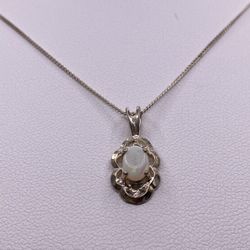 Vintage Opal 925 Necklace 