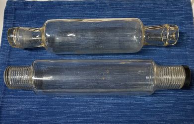 Pair of Vintage Glass Rolling Pins