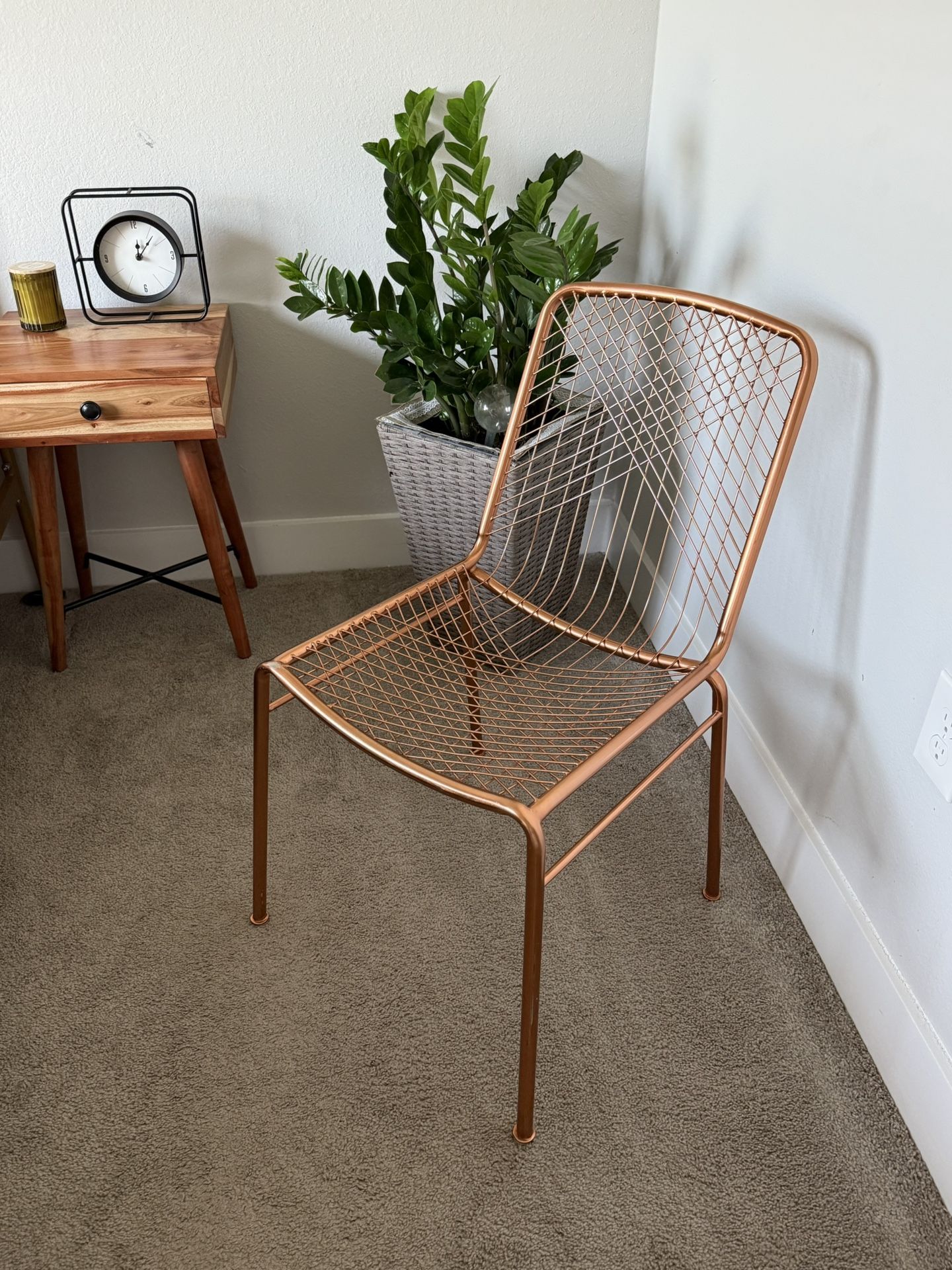 CB2 Rose Gold Designer Chair Retail $199