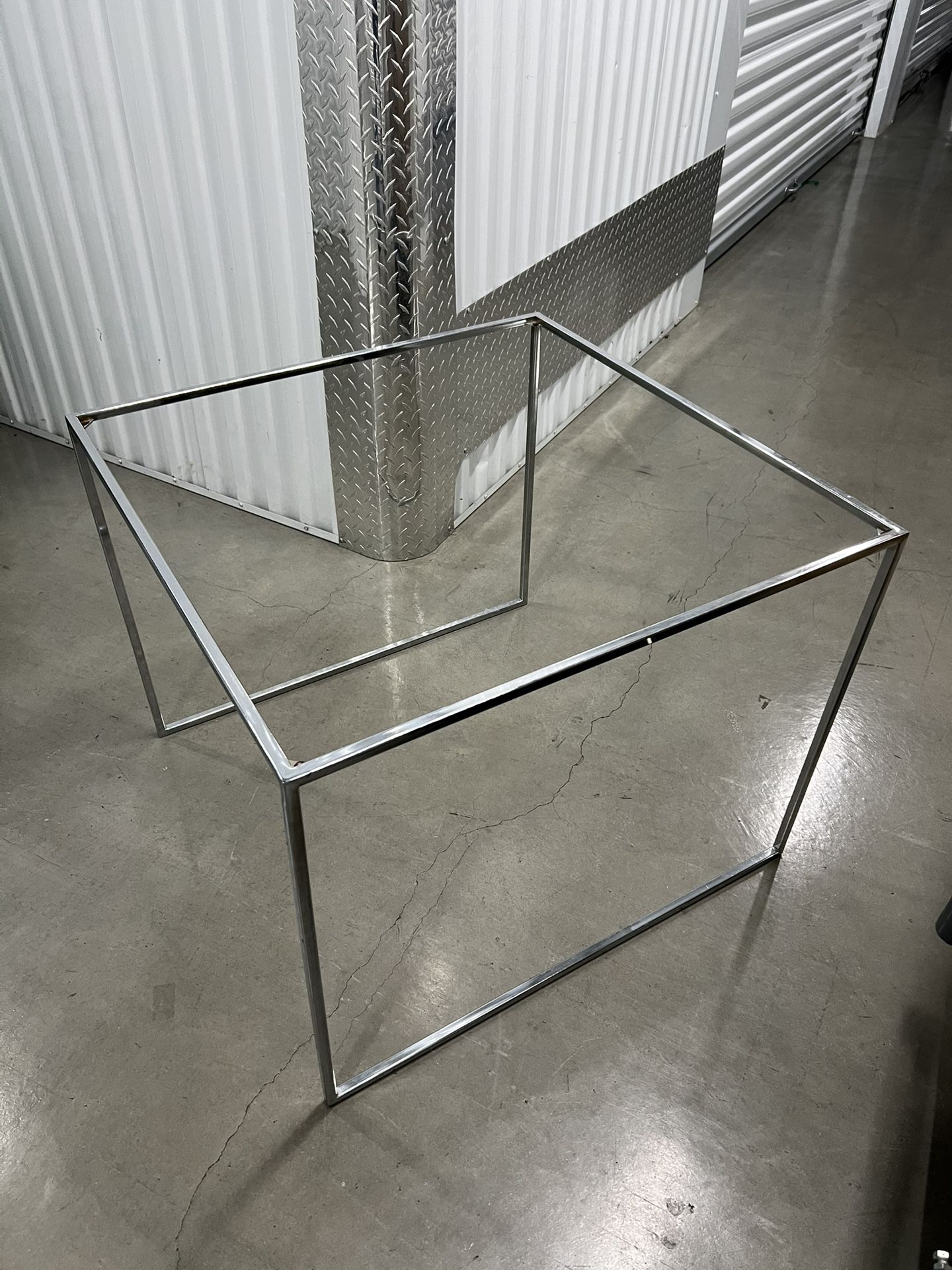 Steel And Glass Milo Baughman End Table
