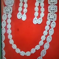  Silver Polish, Necklace, Earrings, Bracelet, And A Ring All Premium Brand New, Never Used, Sti In Packaging Selling Entire Set $210