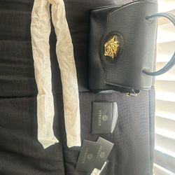 Versace Black La Medusa Small Handbag