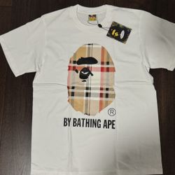 White Bape Burberry Shirt