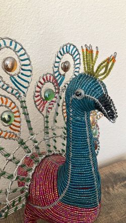 Gorgeous Beaded Peacock