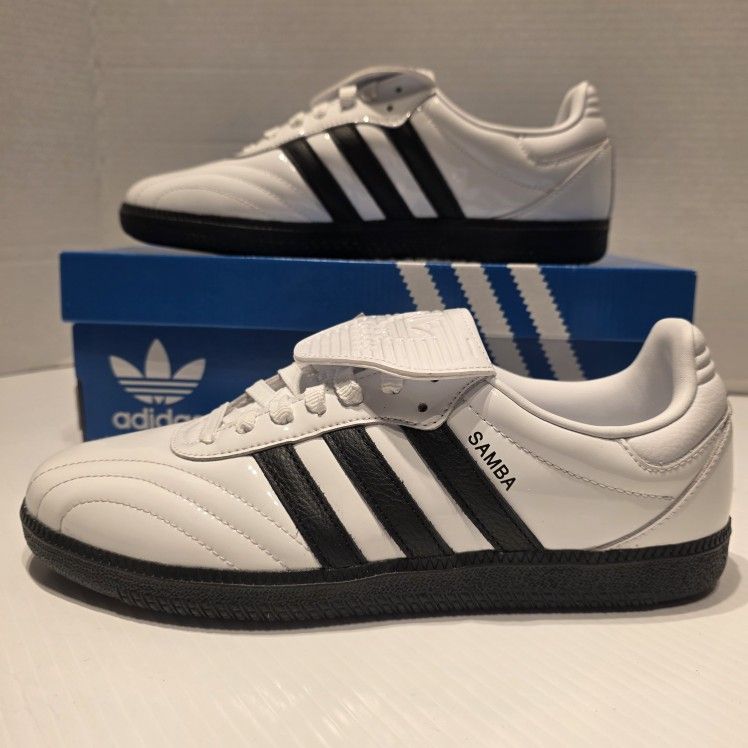 Adidas Samba LT Patent Leather White Black JI2706 Women’s Size 8.5 NIB