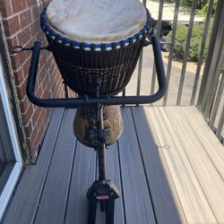 “Rupps Drums” Hand Carved African Djembe (Large) With Stand