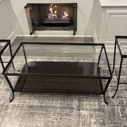 Coffee Table With Two End Tables Set