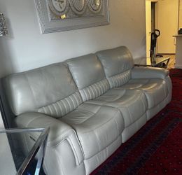 Beige reclining couch