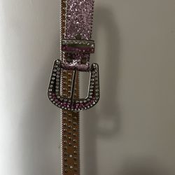 Rhinestone Pink Belt