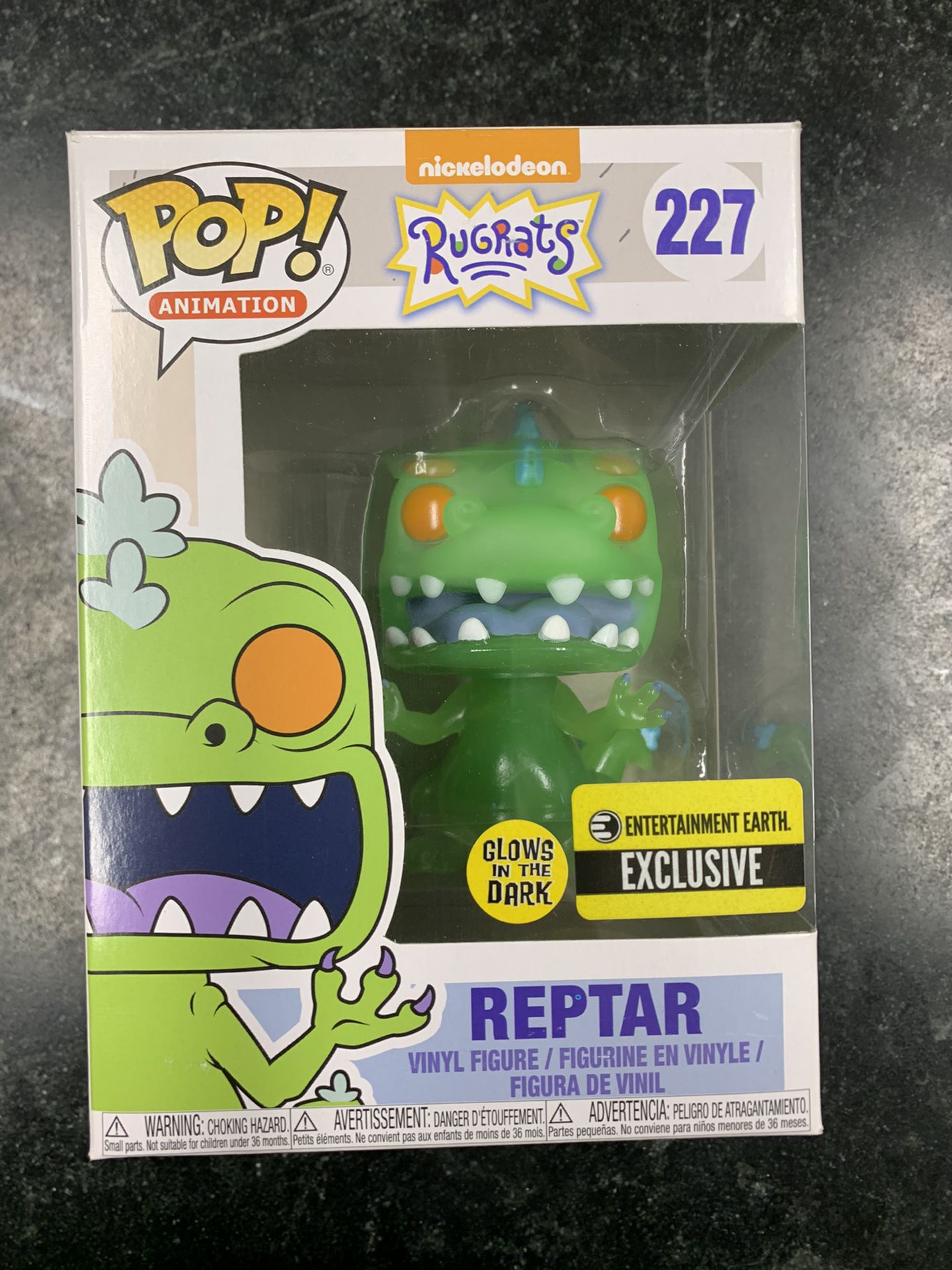 Glow in the dark Reptar from Rugrats Funko Pop
