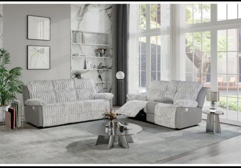 Comfy Reclining Sofa And Loveseat Couch Set 