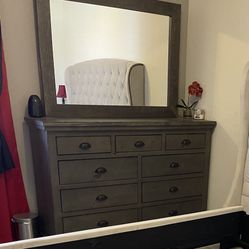 Dresser and Mirror - 64 inches