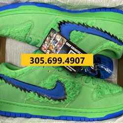 NIKE SB DUNK LOW GRATEFUL BEARS GREEN BLUE BLACK WHITE NEW SNEAKERS SHOES SIZE 10 9.5 9 A5