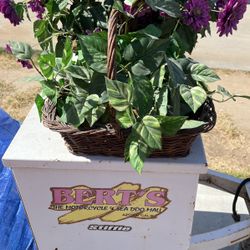 Basket With Greenery