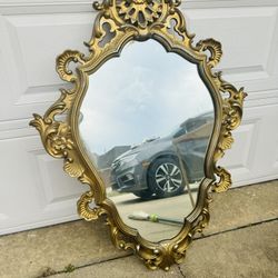 Large Ornet Vintage Golden Frame Mirror 