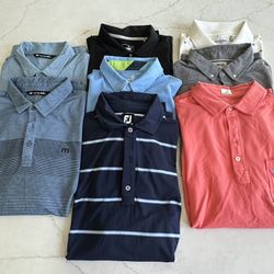 Bundle Of 8 Men’s Polo Shirts - Size L 