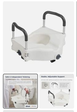 Drive Medical Preservetech Secure Lock Raised Toilet Seat 5"