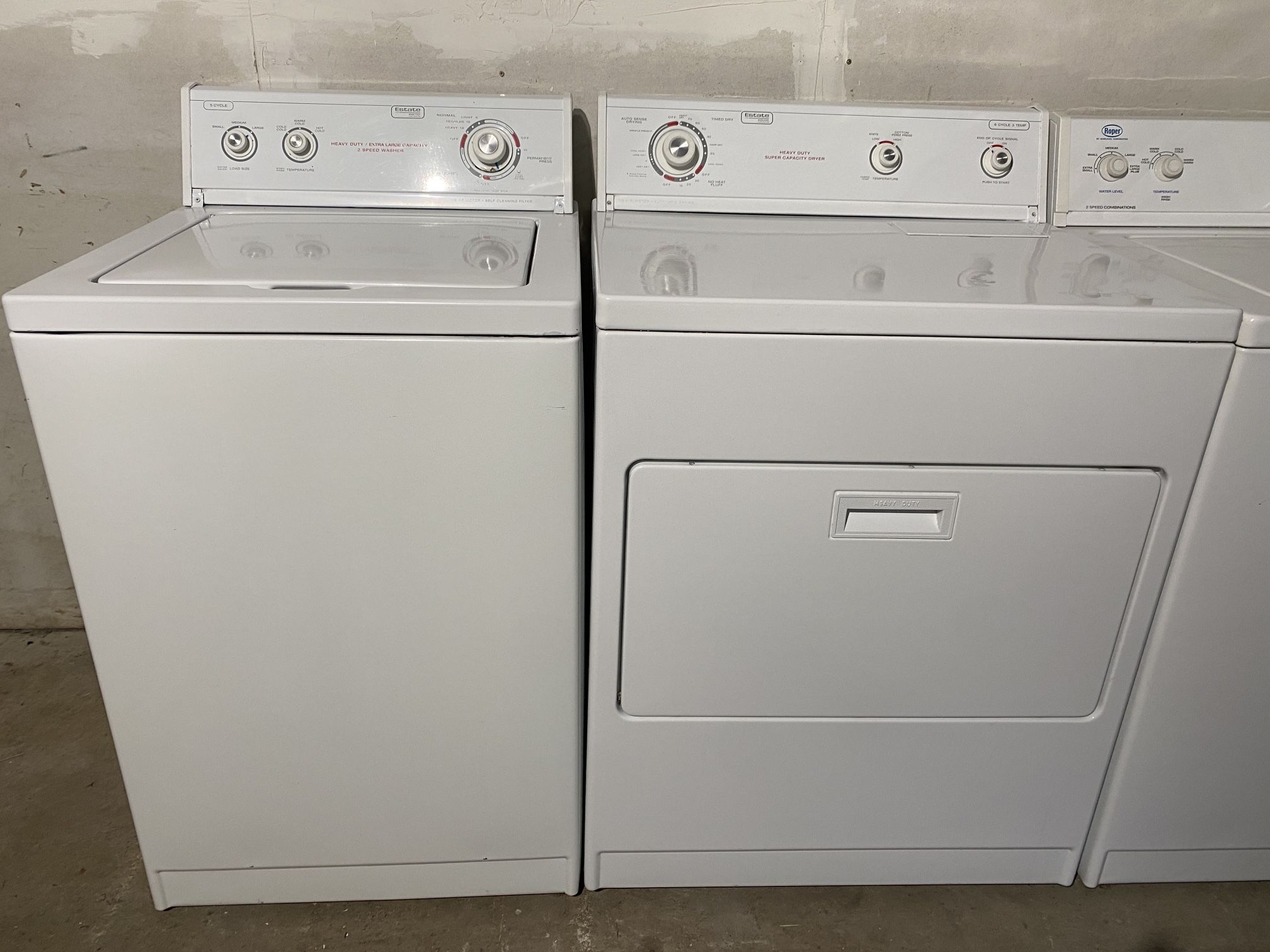 Estate Washer And Dryer Set