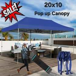 10x20Ft Pop up Canopy Tent Party Instant Gazebo with roller bag,Sandbags