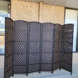 6 panels wood room dividers (96"W×67"H).