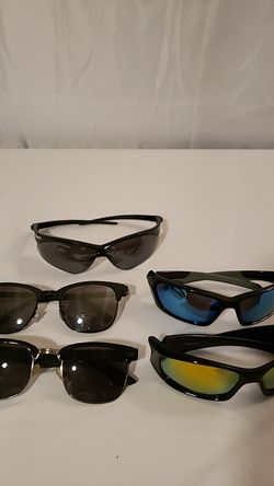 Variety of sunglasses from:Solar Accent, Nemesis, Samsung, other two unknown