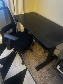 Desk and chair  (Sit stand)