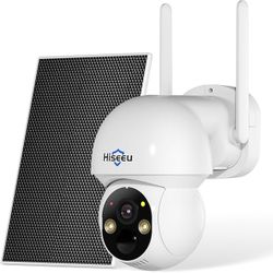 Hiseeu Solar Wireless Security Camera, 2.4G WiFi