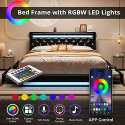 LED Full Bed Frame