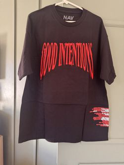 Vlone X NAV Good Intentions Tee Size XL