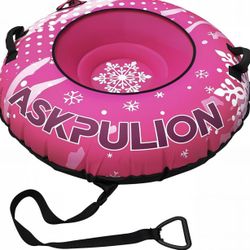 New Inflatable Snow Tube Sled, Heavy Duty Snow Tubes for Sledding