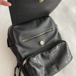 Black Lether backpack $45