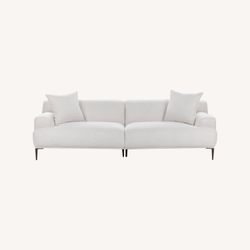 Article - Abisko White Sofa with Ottoman 