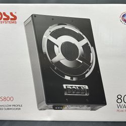 BOSS AUDIO SYSTEMS BASS800 8" 800 Watt Low Profile Amplified Subwoofer System with Remote