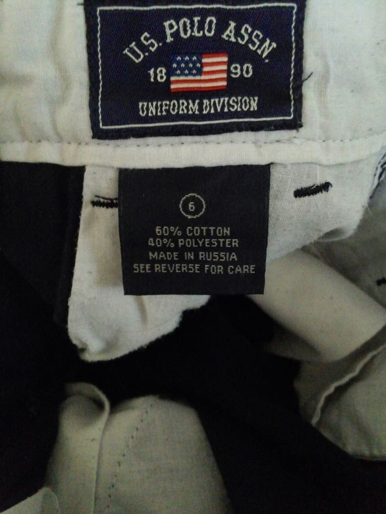 Blue US Polo shorts size 6