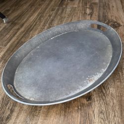 Large Metal Oval Serving Tray