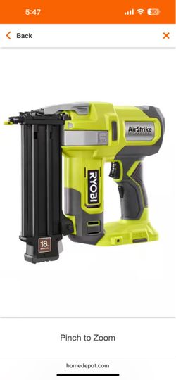 Ryobi 18V Brad Nailer AirStrike ONE+
