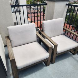 SET - West Elm Portside Outdoor Lounge Chairs
