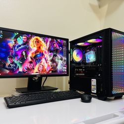 NEW 7th Gen DELL Gaming PC 8 Core I7@3,6G. GPU FIREPRO W5100 4G. 128G M2 SSD/1T HDD 16G DDR4 USB3. WIFI. Bluetooth. 400W PSU, 22”Monit. Key/Mou. Win11