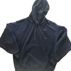 ALO YOGA Accolade Hoodie Sweatshirt Black size XS French Terry Gym Run Workout