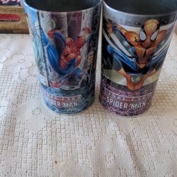 Spider-Man Pencil Cup Holder With Secret Compartment Below For Two Of Them New.