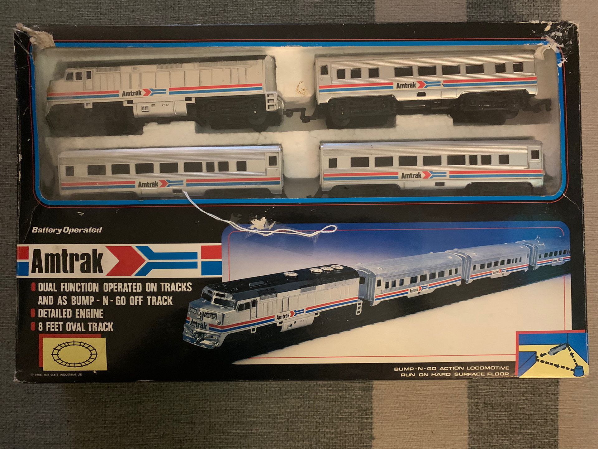 Vintage 1988 Toy State AMTRAK Train Set