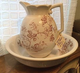 Antique Wash Basin and Bowl