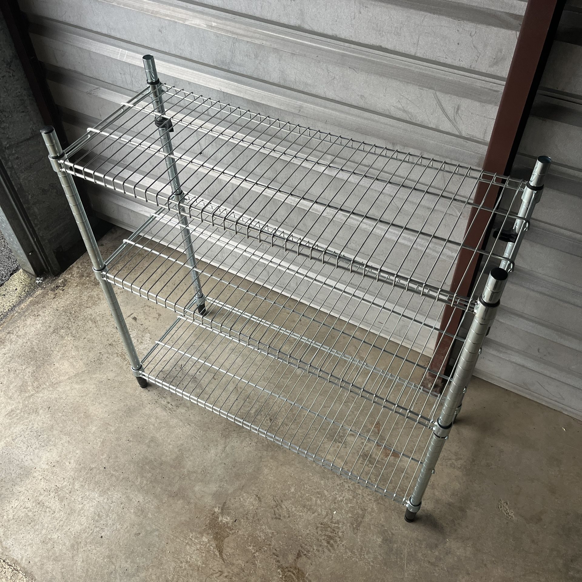 Metal garage storage shelf