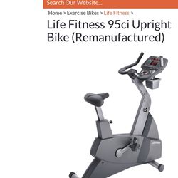 Life fitness Stationary Exercise Pedal Bike