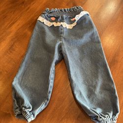 Girls Vintage Y2K 90S Ruffle Jeans Shipping Available