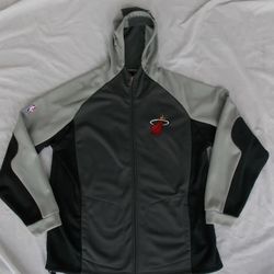 MIAMI HEAT Adidas Warm-Up Track Jacket Hoody Zip Front Stitch

