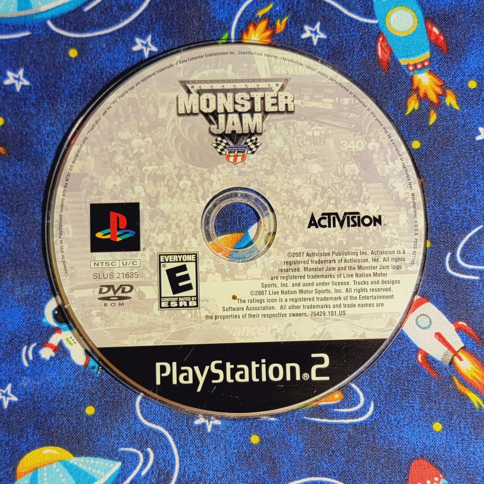 Monster Jam Sony PlayStation 2 PS2 Game Disc Tested