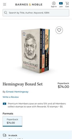 Hemingway Book Collection