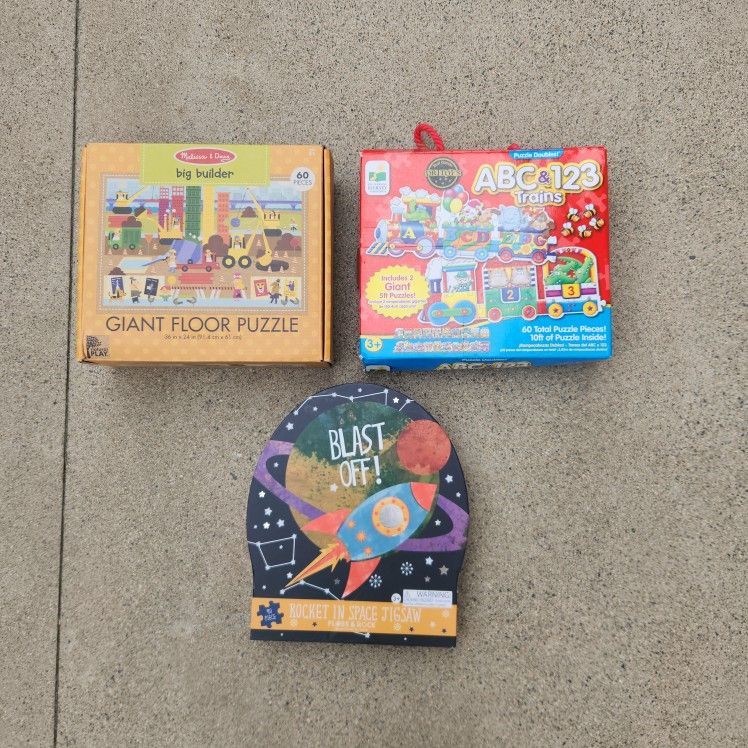 3 Kids Large Pieces Puzzles